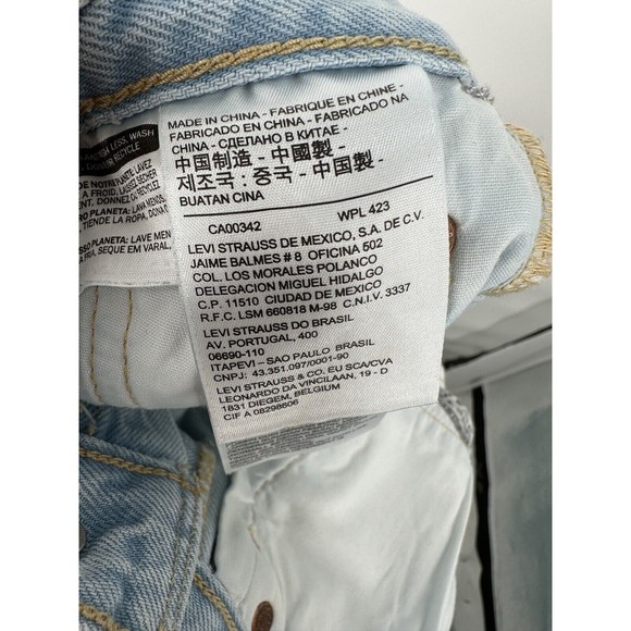 Women’s Levi’s 501 Button Fly Distressed Frayed Cut Off Denim Jean Shorts Sz 25 - Picture 8 of 15